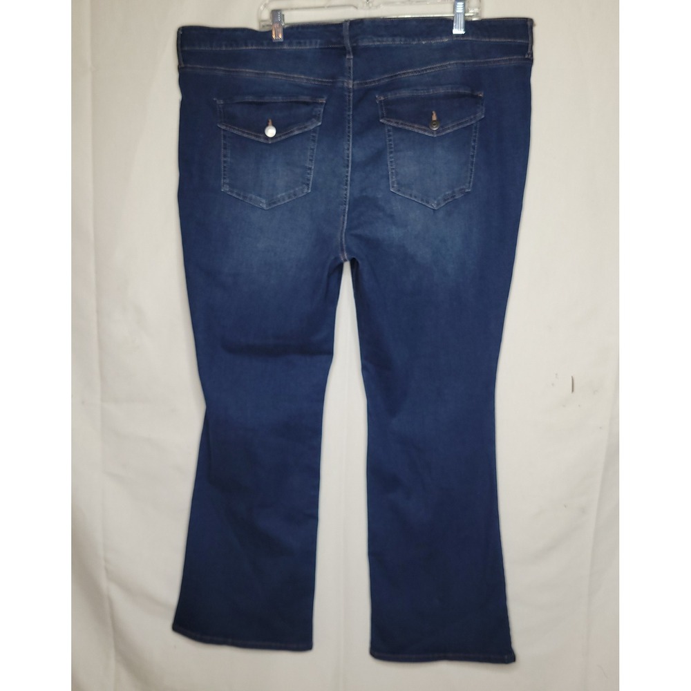 Jeanstar Premium Denim Bootcut/‎ Flare Jeans ~ Dark Wash Repreve Stretch - Picture 4 of 5